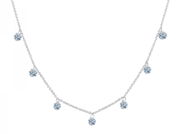 Silver & Simulated Diamond Necklace by Lafonn Jewelry